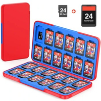 BEBONCOOLGame Cards Case for Nintendo Switch Game Cards Save Holder Cartridges 24 Slots Storage with Magnetic Clip &amp; Soft Linin