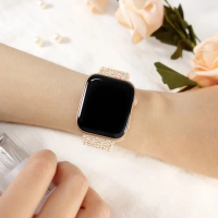 【Watchband】Apple Watch / 全系列通用錶帶蘋果手錶替用錶帶 交叉編織 尼龍錶帶(米白色)