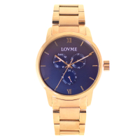 【LOVME】072紳士質感不鏽鋼三眼手錶(VS1072M-44-B41)