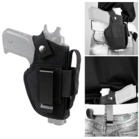Universal Tactical Gun Holster for Glock 17 18 26 Concealed Carry Gun Pistol Bag All Size Metal Clip Pouches Glock Case Hunting