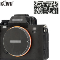 Camera Body Sticker Protective Skin Film Kit For Sony A7M4 A7 IV Anti-Scratch Mirrorless Camera Body Sticker Camouflage Black