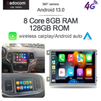 720P Carplay 2Din Android 13 Car Radio 4G LTE GPS For Dodge Challenger Charger Durango RAM 1500 2500 JEEP Grand Cherokee stereo