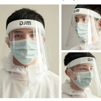 防飛沫面罩 防疫面罩 防護面罩 出差坐飛機全臉防護飛沫唾沫面罩眼罩DJM臉罩透氣防霧透明大面具『XY37346』