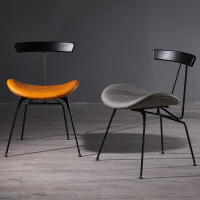 北歐工業風ins餐椅家用 鐵藝輕奢靠背椅休閑餐廳椅子設計師螞蟻椅