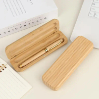 pena tulisan yang halus. hadiah guru tulisan membekalkan bambu alam kotak pen bambu pena air pancut 