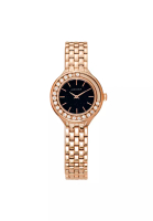 Aries Gold Aries Gold Serenity Black Dial Rose Gold Stainless Steel Women Watch L 5041 RG-BKST
