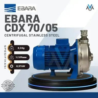 Pompa Centrifugal CDX Ebara 1 / 3 Phase 0,37 kW | Model CDX 70/05 3 Phase