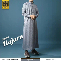 J155 - UHUD - Jubah, Gamis Motif Hajaru, Jubah Hajaru Lengan Panjang