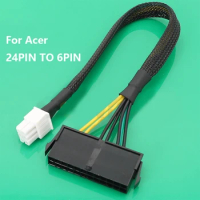 24Pin to 6Pin ATX Power Adapter Cable 18AWG Wire-gauge ATX Power Supply Connecting Wire for Acer 6Pin Mainboard