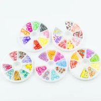 1PC 8 Style Diy Crystal Slime Supplies Fruit Flower Animals Cake Slices Nails Art Tips Box Accessories Decoration Toys For Kids