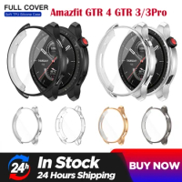 TPU Protective Cover For Amazfit GTR 4 GTR 3/3Pro Full Coverage Screen Protector For Amazfit GTR4 Watch All-Around Bumper Shell