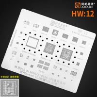Amaoe HW12 BGA Reballing Stencil For HUAWEI Nova 6 5G Honor View 30 V30 5G Kirin990 HI3690 HI9500 CPU RAM IC Chip Steel Mesh