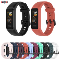Silicone Watchband For Huawei Band 4 Fashion Sports Adjustable Bracelet Wristband Smart Watch Quick Release Replacement Strap