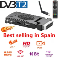 H.265 TV Set Top Box HD DVB-T2 Terrestrial HD Digital TV Receiver DVBT2 FTA TDT TV Tuner Support Wifi EPG PVR for EU Countries