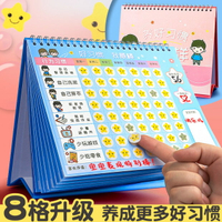 兒童自律表 兒童成長自律表獎勵貼紙家用臺歷式積分記錄好習慣行為養成學習計劃寶寶小學生孩子作息時間打卡獎罰表現墻貼 【CM663】