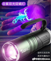 銀諾蝎子燈充電手提手電筒超亮戶外照逮捕抓捉蝎子強光紫光專用燈【林之舍】