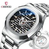 CHENXI Men Wristwatch Automatic Mechanical Military Sport Original Male Clock Top Brand Luxury Skeleton Hollow Watch Gift 8822