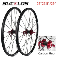 Bicycle Wheelset Mountain Bike Carbon Hub Clincher Tyre Rim Disc Brake Wheel Set 26" 27.5" 29" MTB Wheelset Bike Parts