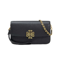 【TORY BURCH】雙T-LOGO皮革鏈條斜背包