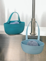 創意廚房用品水槽瀝水籃水龍頭掛袋置物架水池鍋刷抹布收納架家用