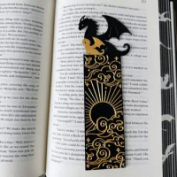 Funny Dragon Bookmark Acrylic Double-sided Long Fei Bookmark Book Page Mark Bookshelf Display Decoration Student Stationery