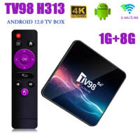 TV98 TV Box 1G+8G 2.4G &amp;5G Wifi Allwinner H313 4Kx2k Android 12 Set-Top Box TV98 Media Player