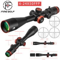 FIRE WOLF QZ 6-24X50 E FFP Hunting Tactical Optical sight Sniper Rifle Airsoft accessories Spotting scope for rifle hunting