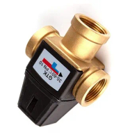 3 Way Brass DN20 Female Thread Water Thermostatic Mixing Valve 3/4"