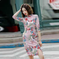 Japanese Streetwear Women Asian Clothes Midi Elegant Chinese Dresses Cheongsam Qipao Ao Dai Dress Vietnam Clothing FF2763