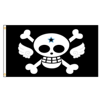 PIRATE 90X150cm jolly roger Lovely wing bone angel flag Double Stitched with grommets banner flag for Decoration