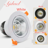 LED Downlight Dimmable Lamp Ceiling 3w 5w 7W 12w 15w 20w 30w 40w Cob Led Spot 220V/110V Ceiling Recessed round panel light