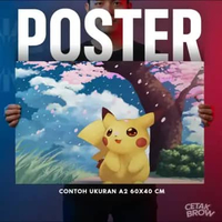 Poster Pokemon Custom Artpaper Dekorasi Kamar Anime Pikachu Charizard Hiasan Dinding Aesthetic A1 90