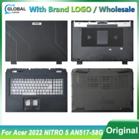 For Acer 2022 NITRO 5 AN517-58G New Original Laptop Case LCD Back Cover Palmrest Bottom Case Top Housing Upper Cover AP3SZ000560