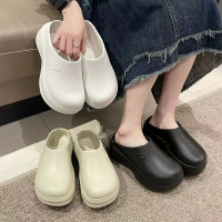 【廚師鞋】厚底拖鞋女 包頭涼鞋 涼拖鞋外穿輕便涼鞋 半拖鞋時尚百搭女涼鞋