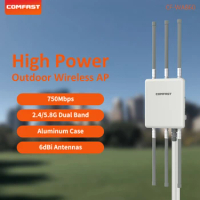 High Power Outdoor WiFi AP 750Mbps 2.4/5.8GHz Router Amplifier 6dBi Wi-Fi Antenna Long Rang Signal Extender Repeater CF-WA860