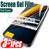 1-3 PCS Gel Film For Xiaomi Poco X6 Pro X5 X4 GT X3 NFC Screen Hydrogel Film Soft For PocoX6Pro X6Pro X 6 5 4 3 Safety Soft Film