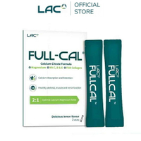 【LAC利維喜】Full-Cal優鎂鈣2包-檸檬口味(溶在口中/頂級檸檬酸鈣+鎂)