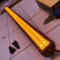 ligh bar LED lampu sorot dua warna putih/kuning 52inch dengan remote