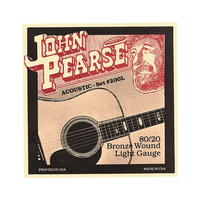 弦類任三包免運 John Pearse 200L (12-53) 木吉他 民謠吉他 80/20 黃銅弦【唐尼樂器】