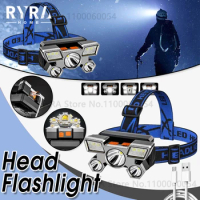 Powerful Rechargeable Head Flashlight For Fishing Led Headlamp Nitecore Camping Headlights Hunting Torch Hiking Front Lanterns