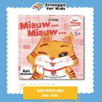[Erlangga Official] Buku Cerita Anak Bergambar: Seri Hewan Peliharaan - Hard Cover MIAUW MIAUW