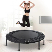 Folding Trampoline Quiet and Safe Bounce Access Gym Equipment Fitness Exercise Indoor Gymnastic Mini Trampoline