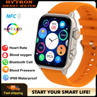 2024 Latest Smartwatch Men Real AOMLED Screen Bluetooth Call NFC access control Sports Fitness Calorie Tracker Women Smart Watch