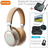 Shoumi Wireless Headphones Cheap Bluetooth TV Headset with Bluetooth Adapter Television Earphone for TV Computer Adaptor Helmet