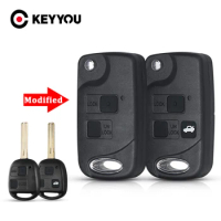 KEYYOU 2/3 BTN Modified Flip Folding Remote Key Shell Case for Lexus RX300 LS400 LS430 ES330 SC430 IS300 LX470 RX330 RX350 GS300