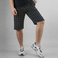DGM Celana pendek | Celana Pendek Pria | Celana Pendek Tartan | Celana Tartan Hitam Putih Kotak Keci
