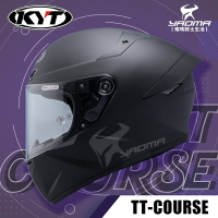 KYT安全帽 TT-COURSE TTC 素色 消光黑 霧面黑 全罩式 入門款 眼鏡溝 可加裝防霧片 耀瑪騎士部品