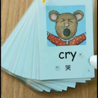 【Scenario Speaking Card】Creative puzzle children's English teaching cartoons, simple scenarios, oral cards, word reading aids