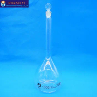1000ml Transparent volumetric flask flint glass flask volumetric Laboratory volumetric flask