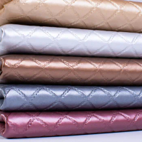25*34cm Oversized Check Upholstered Leather PU Leather Fabric Background Wall Sofa Handmade DIY Artificial Leather
